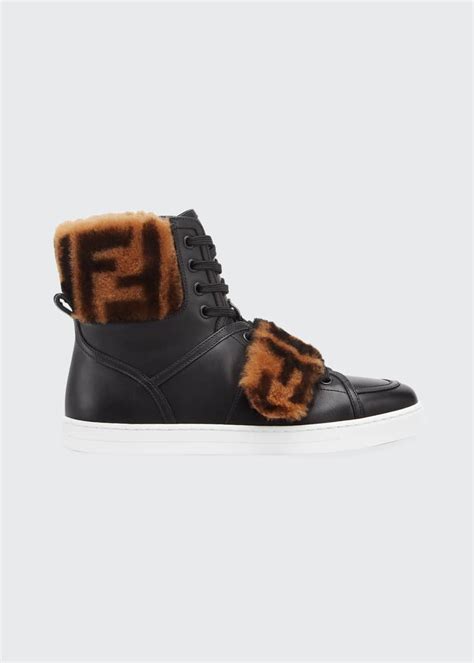 fendi ff shearling slippers|Women's Luxury Sneakers .